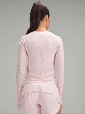 Lululemon Swiftly Tech Long Sleeve top light pink